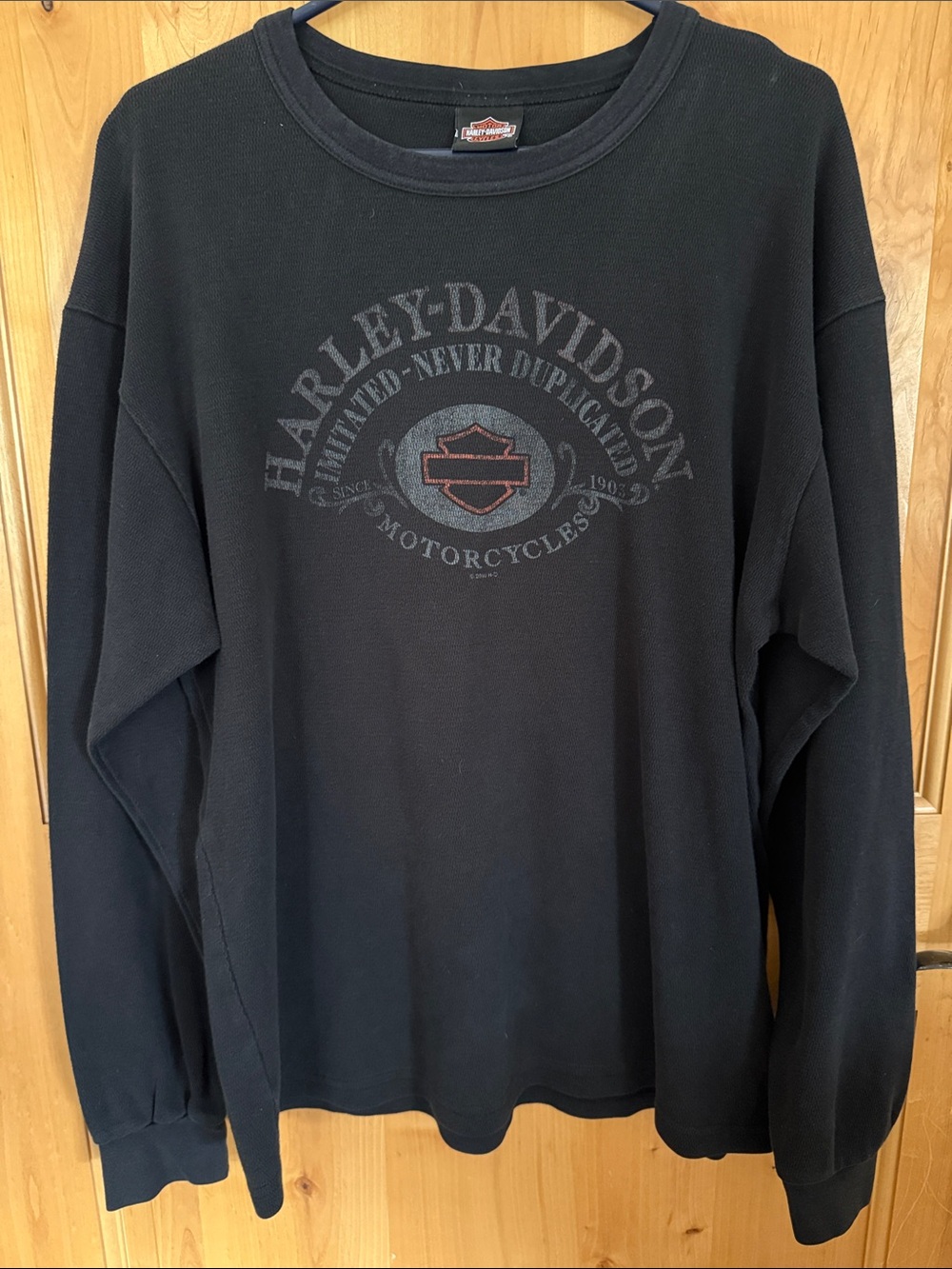 Harley-Davidson Men's Black Long Sleeve Thermal Tee